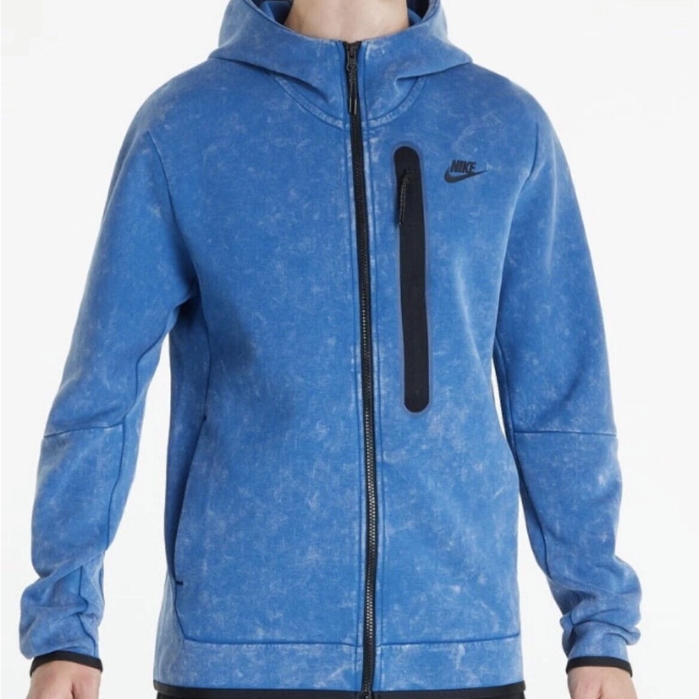 Nike Men's Tech Fleece Blue Faded Jacket